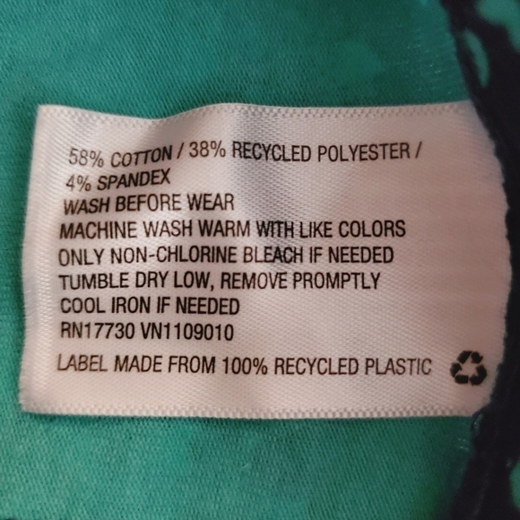 K1198 * Cat & Jack Girls Heart Print Leggings Blue Green Size 6/9M - Picture 5 of 6